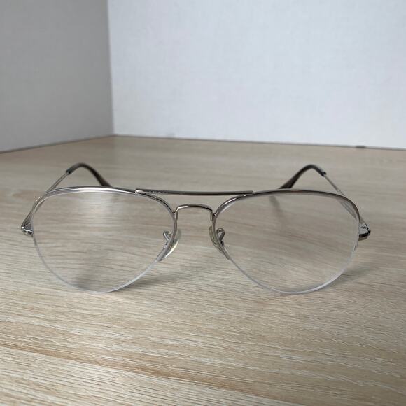 Ray-Ban RB6589 2501 Silver Pilot Eyeglasses Metal Frame 56-15-140 Excellent Cond - Picture 2 of 8